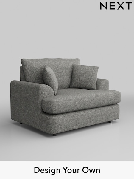 Chunky Boucle Easy Clean/Mid Grey Parker Platform (H34426) | £975