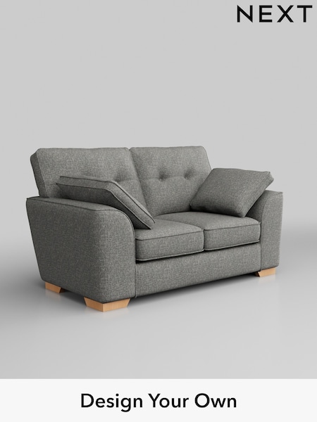 Chunky Boucle Easy Clean/Mid Grey Stamford Buttoned Back (H34427) | £1,099