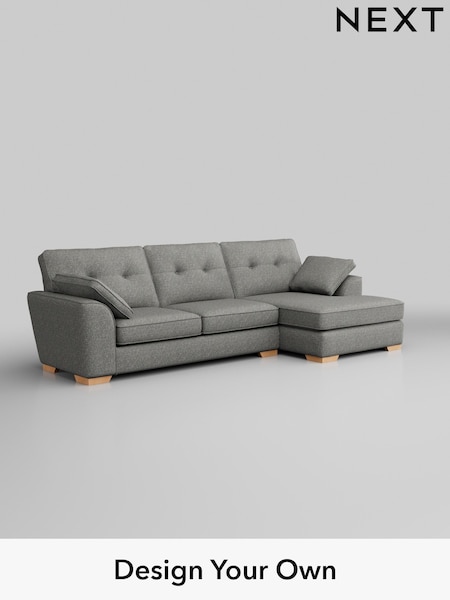 Chunky Boucle Easy Clean/Mid Grey Stamford Buttoned Back (H34427) | £2,025