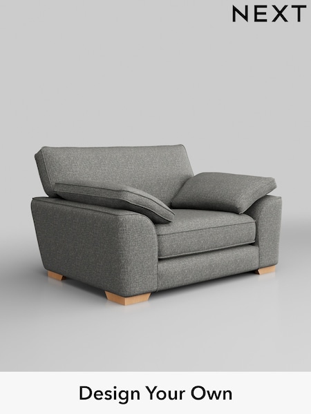 Chunky Boucle Easy Clean/Mid Grey Stamford Grand Relaxed Sit (H34428) | £1,299