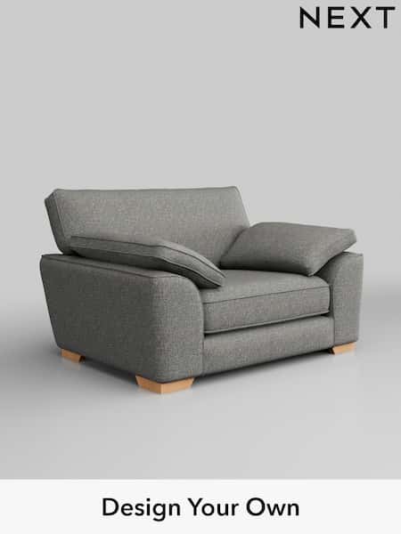 Chunky Boucle Easy Clean/Mid Grey Stamford Grand Relaxed Sit (H34428) | £1,299