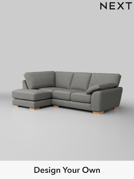 Chunky Boucle Easy Clean/Mid Grey Stamford Grand Relaxed Sit (H34428) | £2,375