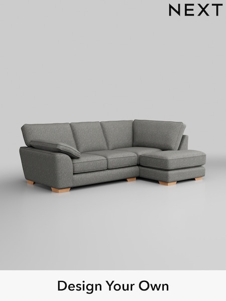 Chunky Boucle Easy Clean/Mid Grey Stamford Grand Relaxed Sit (H34428) | £2,375