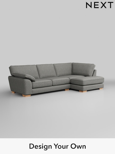 Chunky Boucle Easy Clean/Mid Grey Stamford Grand Relaxed Sit (H34428) | £2,525