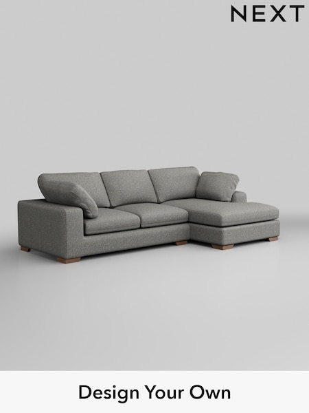 Chunky Boucle Easy Clean/Mid Grey N Premium The Snuggle Grand (H34429) | £2,675