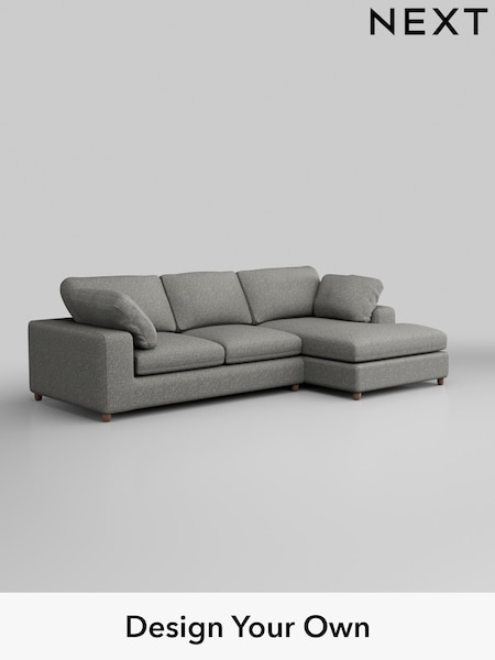 Chunky Boucle Easy Clean/Mid Grey N Premium The Snuggle Grand (H34429) | £2,675