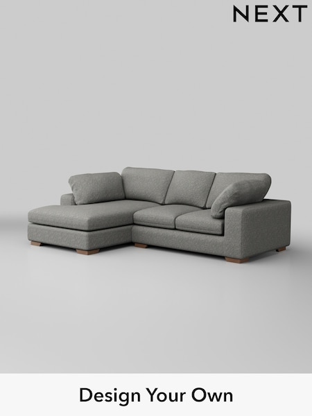 Chunky Boucle Easy Clean/Mid Grey N Premium The Snuggle Grand (H34429) | £2,650