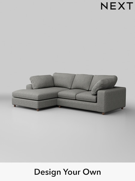 Chunky Boucle Easy Clean/Mid Grey N Premium The Snuggle Grand (H34429) | £2,650