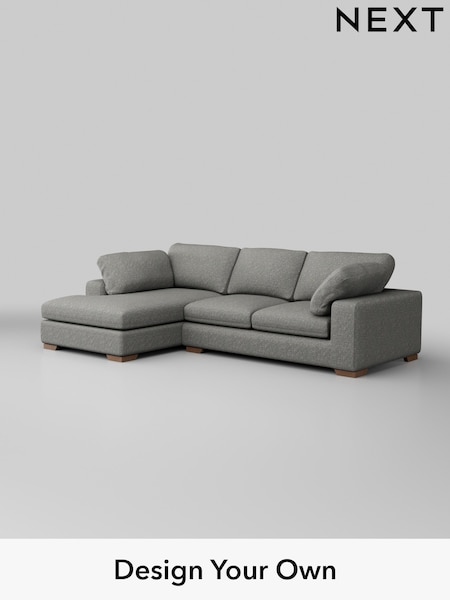 Chunky Boucle Easy Clean/Mid Grey N Premium The Snuggle Grand (H34429) | £2,750