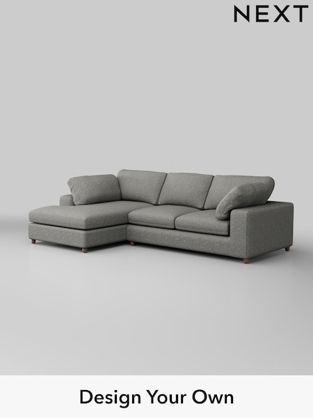Chunky Boucle Easy Clean/Mid Grey N Premium The Snuggle Grand (H34429) | £2,750