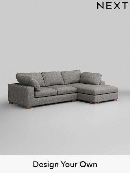 Chunky Boucle Easy Clean/Mid Grey N Premium The Snuggle Grand (H34429) | £2,750