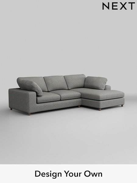 Chunky Boucle Easy Clean/Mid Grey N Premium The Snuggle Grand (H34429) | £2,750