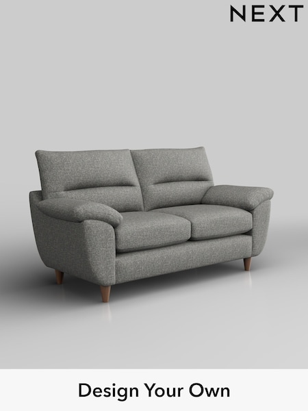 Chunky Boucle Easy Clean/Mid Grey Elliot Highback (H34430) | £1,075