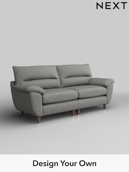 Chunky Boucle Easy Clean/Mid Grey Elliot Highback (H34430) | £1,275