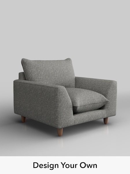 Chunky Boucle Easy Clean/Mid Grey Noa Deep Relaxed Sit (H34433) | £875