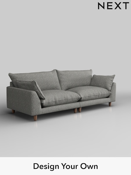 Chunky Boucle Easy Clean/Mid Grey Noa Deep Relaxed Sit (H34433) | £1,375