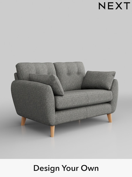 Chunky Boucle Easy Clean/Mid Grey Wilson Buttoned Back (H34434) | £850