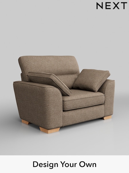 Chunky Boucle Easy Clean/Mid Natural Stamford Highback (H34435) | £899