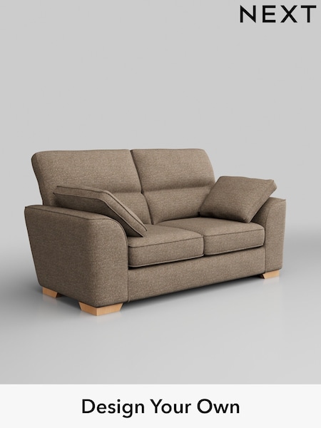 Chunky Boucle Easy Clean/Mid Natural Stamford Highback (H34435) | £1,199