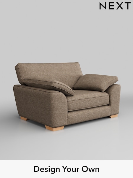 Chunky Boucle Easy Clean/Mid Natural Stamford Grand Relaxed Sit (H34436) | £1,299