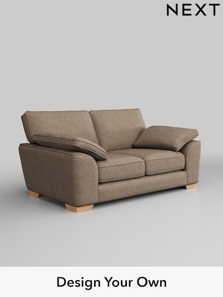 Chunky Boucle Easy Clean/Mid Natural Stamford Grand Relaxed Sit (H34436) | £1,625
