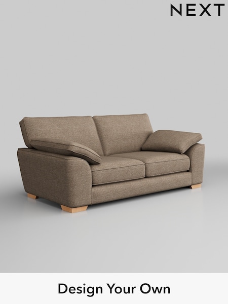 Chunky Boucle Easy Clean/Mid Natural Stamford Grand Relaxed Sit (H34436) | £1,725