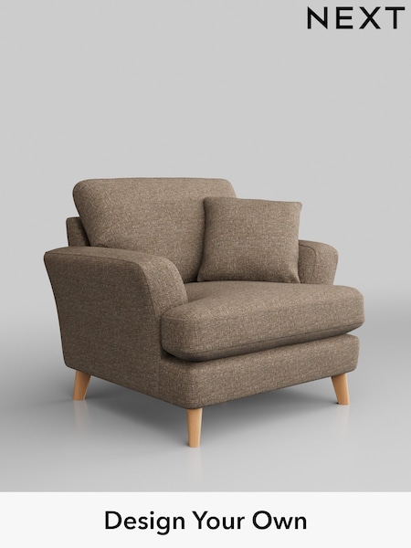 Chunky Boucle Easy Clean/Mid Natural Conway Relaxed Sit (H34437) | £875