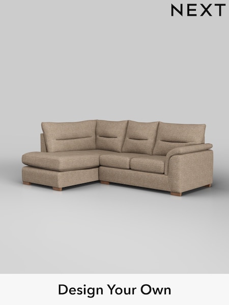 Chunky Boucle Easy Clean/Mid Natural Hayden Highback (H34443) | £1,825