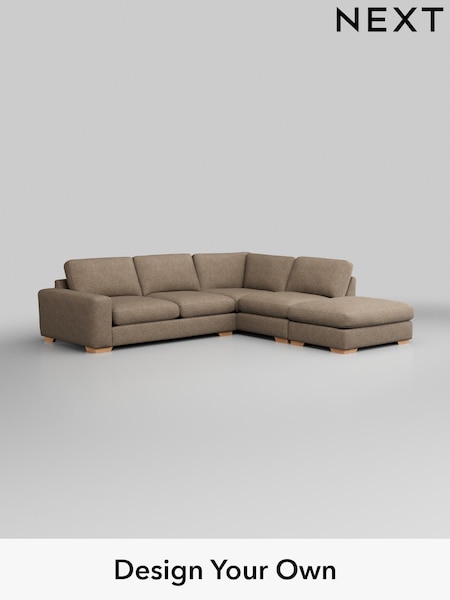 Chunky Boucle Easy Clean/Mid Natural Houghton Deep Relaxed Sit (H34445) | £2,675