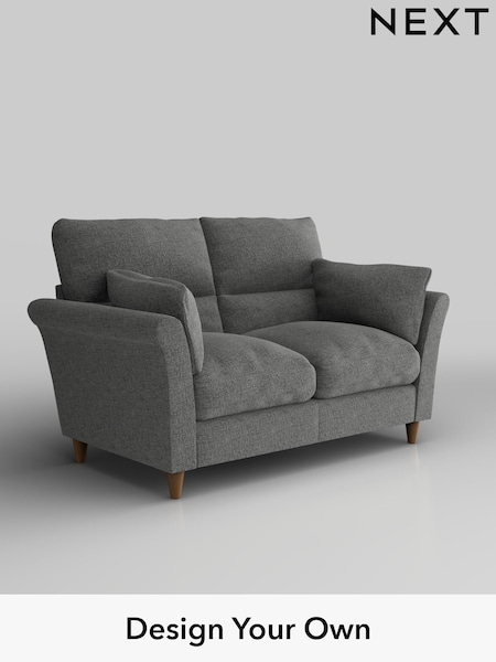 Chunky Chenille/Dark Grey Hartley Highback Relaxed Sit (H34456) | £1,125