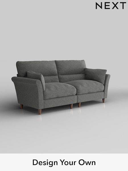 Chunky Chenille/Dark Grey Hartley Highback Relaxed Sit (H34456) | £1,425