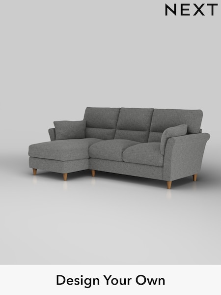 Chunky Chenille/Dark Grey Hartley Highback Relaxed Sit (H34456) | £1,950