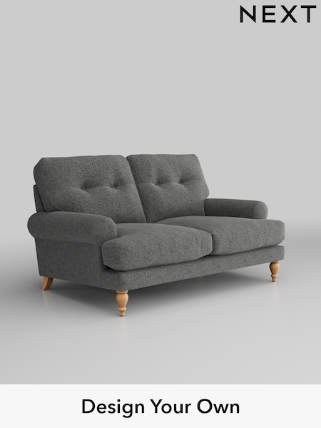 Chunky Chenille/Dark Grey Erin Buttoned Back Deep Relaxed Sit (H34457) | £1,225