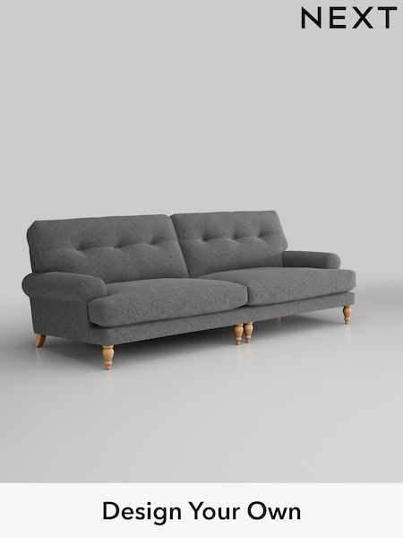 Chunky Chenille/Dark Grey Erin Buttoned Back Deep Sit (H34458) | £1,475