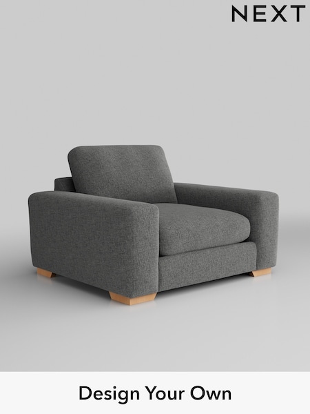 Chunky Chenille/Dark Grey Houghton Deep Relaxed Sit (H34459) | £1,025