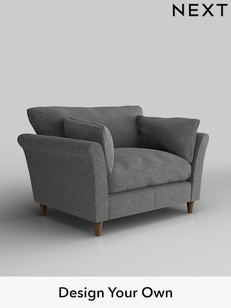 Chunky Chenille/Dark Grey Hartley Relaxed Sit (H34460) | £1,025