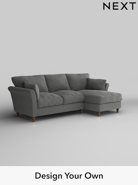 Chunky Chenille/Dark Grey Hartley Relaxed Sit (H34460) | £1,899