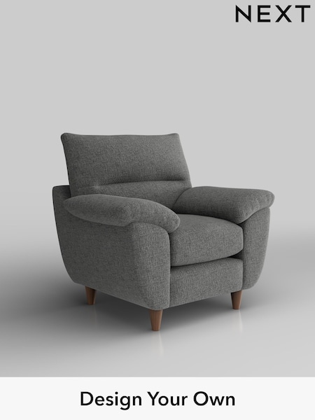 Chunky Chenille/Dark Grey Elliot Highback (H34468) | £675