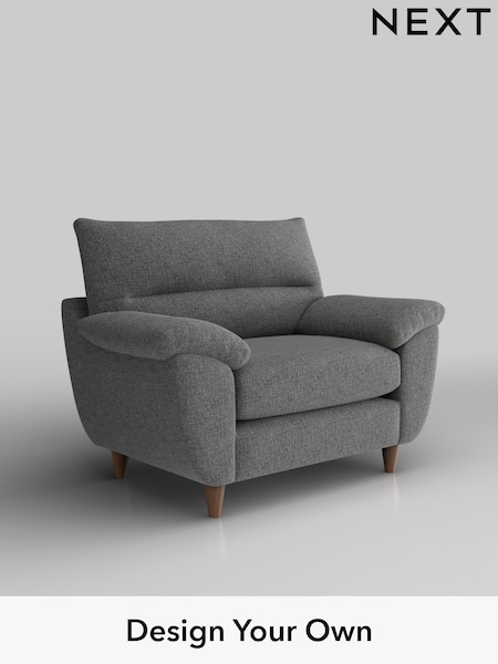 Chunky Chenille/Dark Grey Elliot Highback (H34468) | £775