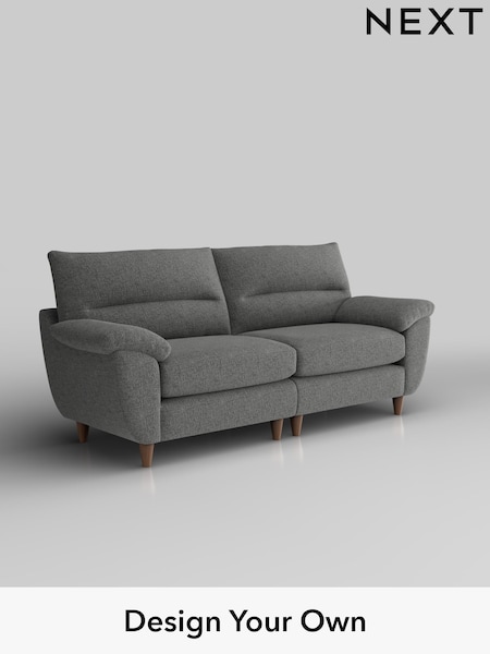 Chunky Chenille/Dark Grey Elliot Highback (H34468) | £1,275