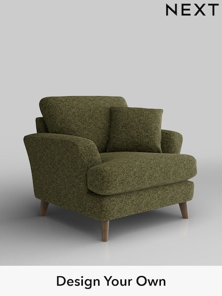 Chunky Chenille/Dark Moss Green Conway Relaxed Sit (H34472) | £875