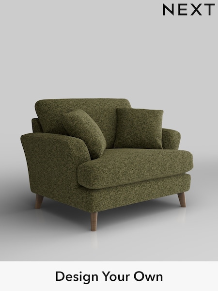 Chunky Chenille/Dark Moss Green Conway Relaxed Sit (H34472) | £975