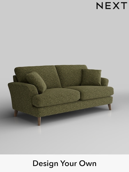 Chunky Chenille/Dark Moss Green Conway Relaxed Sit (H34472) | £1,350