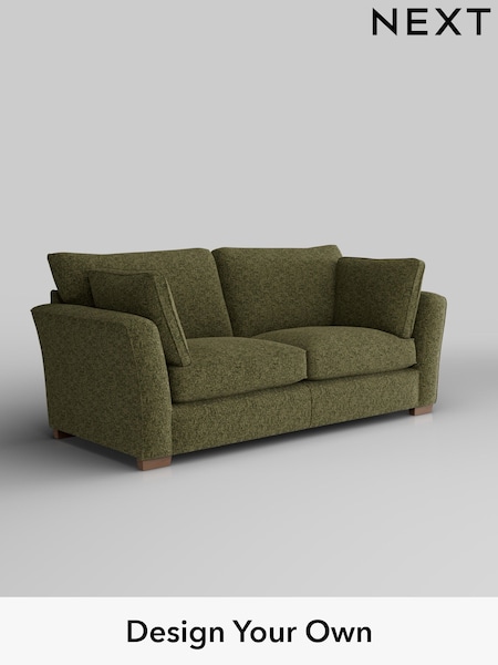 Chunky Chenille/Dark Moss Green Heath Highback (H34476) | £1,325