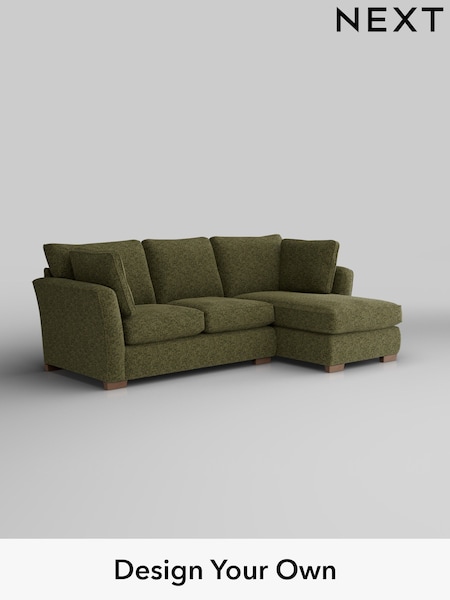 Chunky Chenille/Dark Moss Green Heath Highback (H34476) | £1,899