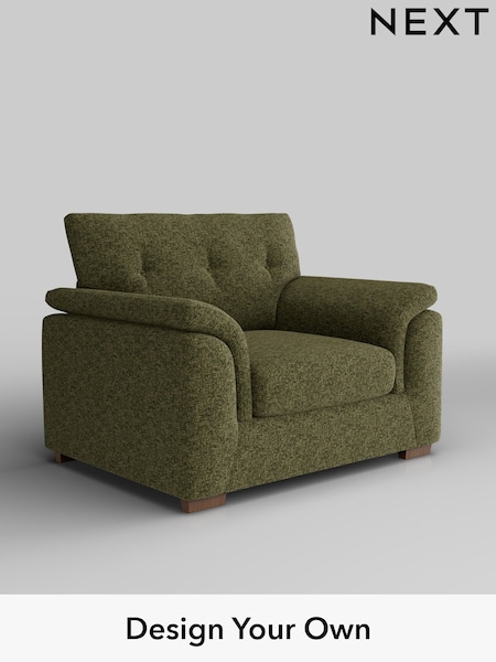Chunky Chenille/Dark Moss Green Hayden Buttoned Back (H34478) | £850