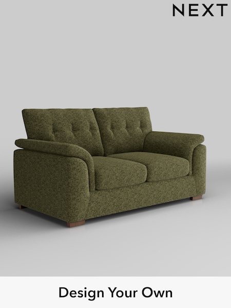 Chunky Chenille/Dark Moss Green Hayden Buttoned Back (H34478) | £1,125