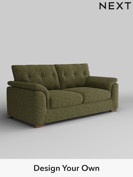 Chunky Chenille/Dark Moss Green Hayden Buttoned Back (H34478) | £1,225