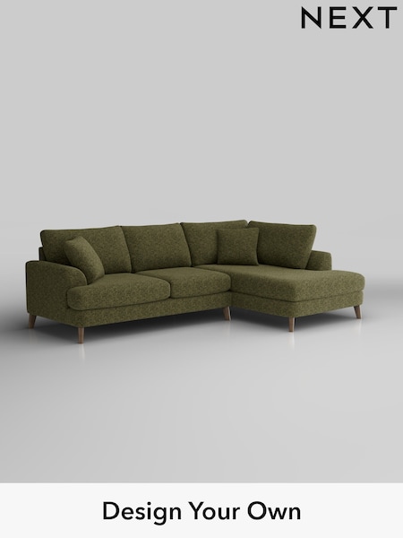 Chunky Chenille/Dark Moss Green Parker (H34480) | £2,250