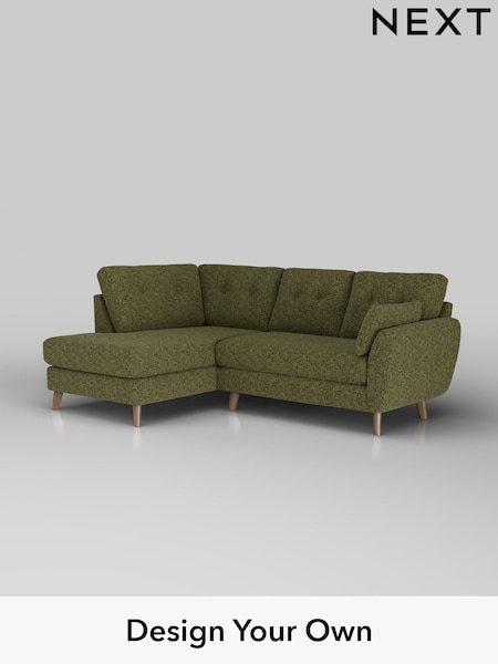 Chunky Chenille/Dark Moss Green Wilson Buttoned Back (H34493) | £1,675